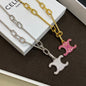 Celine Triomphe Cubic Necklace