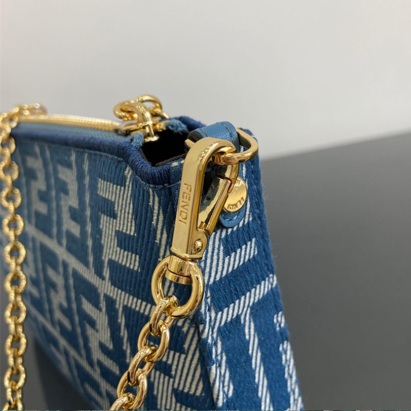 Fendi Baguette Pouch with Chain,