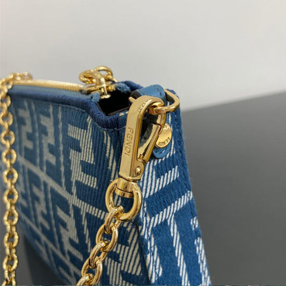 Fendi Baguette Pouch with Chain,