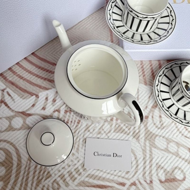 Dior Maison Monsieur Dior tea set, designed by Cordelia de Castellane.