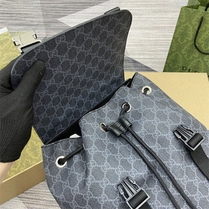 Gucci GG Black Large Backpack GG Supreme canvas