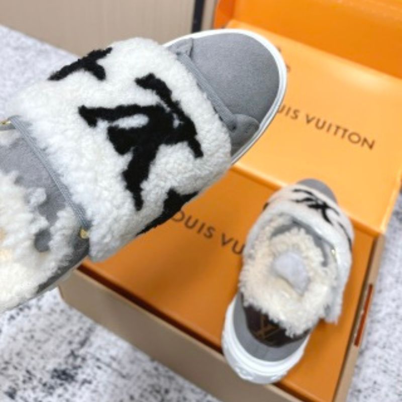 Louis Vuitton Time Out Furry Sneakers.