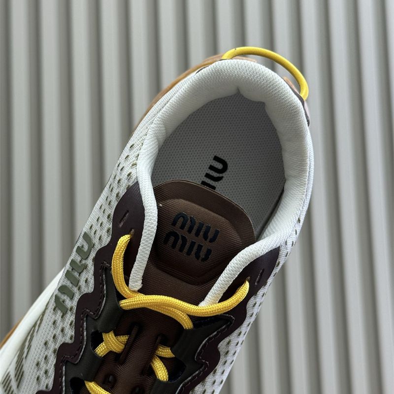 Miu Miu mesh-panelled Gymnasium style sneakers