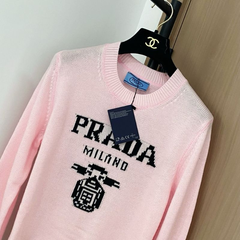 Prada intarsia-knit virgin wool sweater