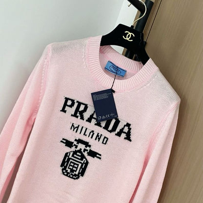Prada intarsia-knit virgin wool sweater