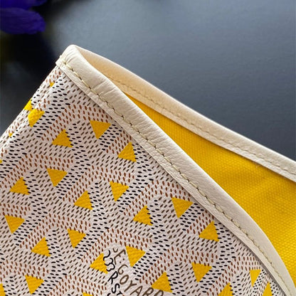 Goyard Saint Louis Claire Voie tote bag in white with a yellow interior