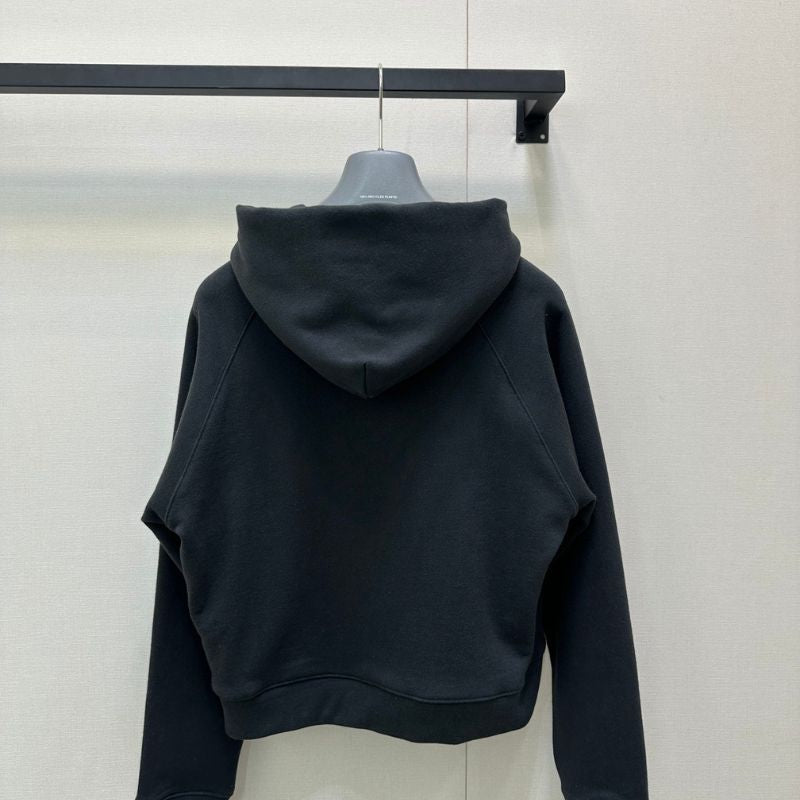 Prada cropped full-zip hoodie.