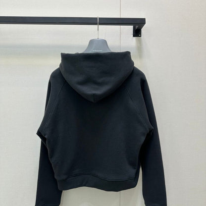 Prada cropped full-zip hoodie.