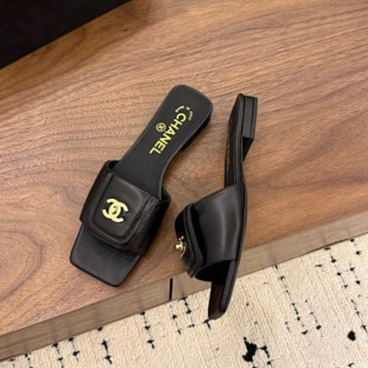 Chanel Turnlock Padded Mules