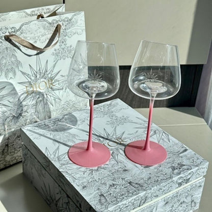 Christian Dior Hexagram crystal wine glasses,