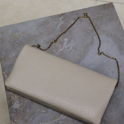 Saint Laurent Calypso Mini leather wallet on chain
