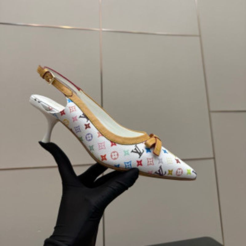 Louis Vuitton x Takashi Murakami 6AM Slingback Pumps.