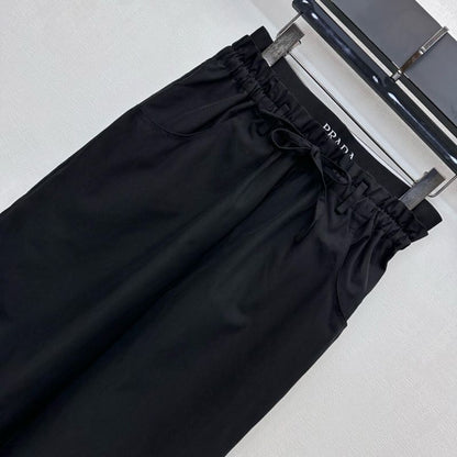 Prada wide-leg drawstring pants.
