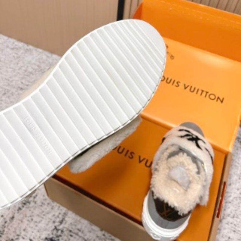 Louis Vuitton Time Out Furry Sneakers.