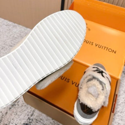 Louis Vuitton Time Out Furry Sneakers.