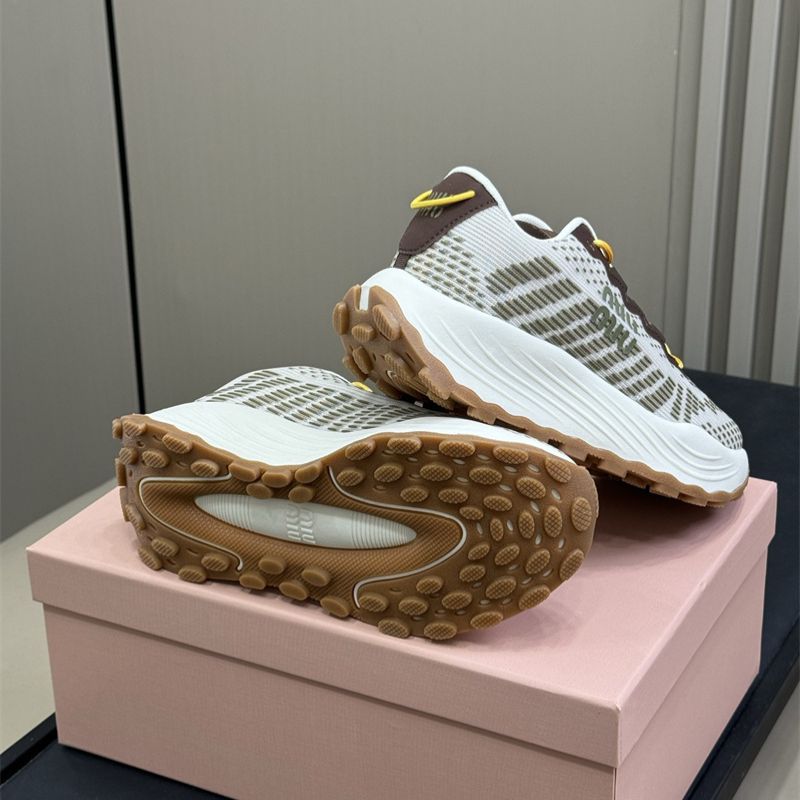 Miu Miu mesh-panelled Gymnasium style sneakers