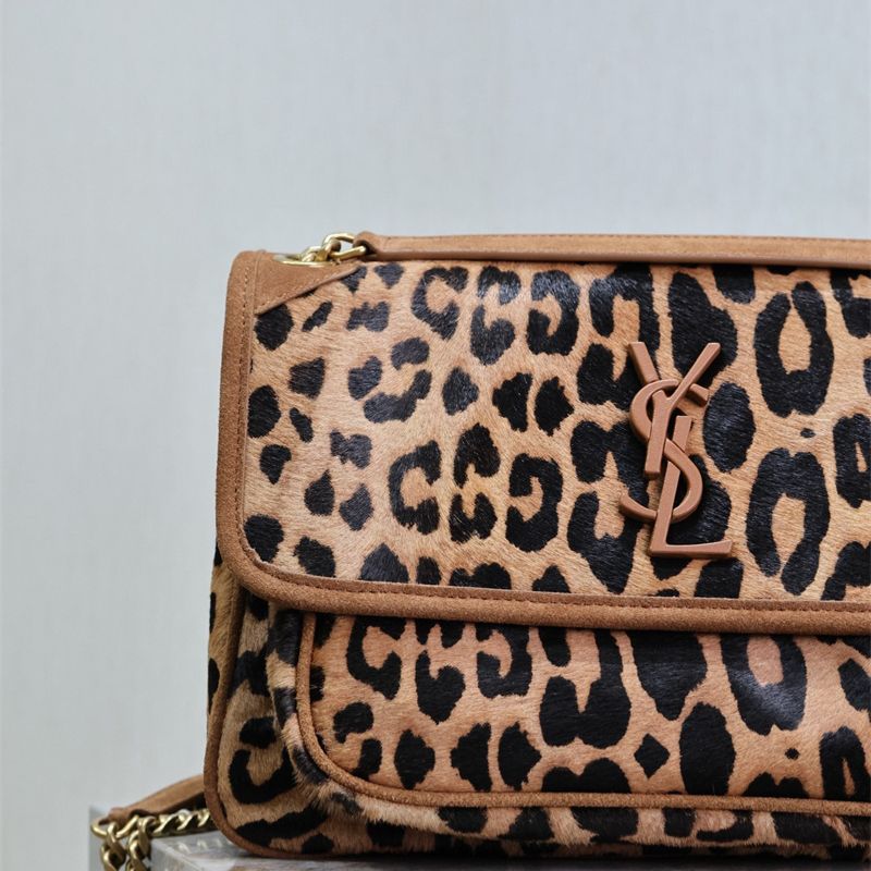 Saint Laurent Niki shoulder bag in a leopard print