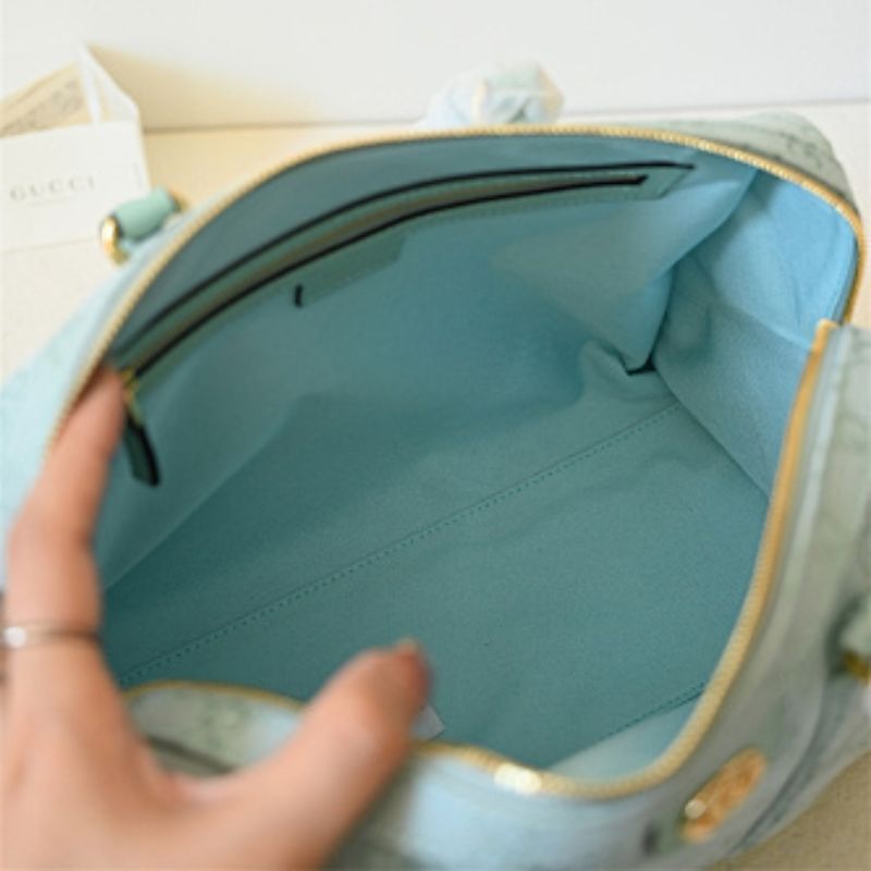 Gucci Ophidia Medium Boston Bag in the icy blue