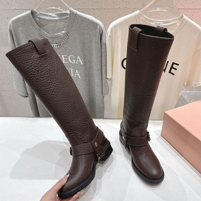 Miu Miu Leather Biker Boots,