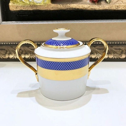 Dior royal blue and gold tea set.
