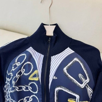 Hermès "Cliquetis Finesse Multicolore" Twillaine Cardigan.