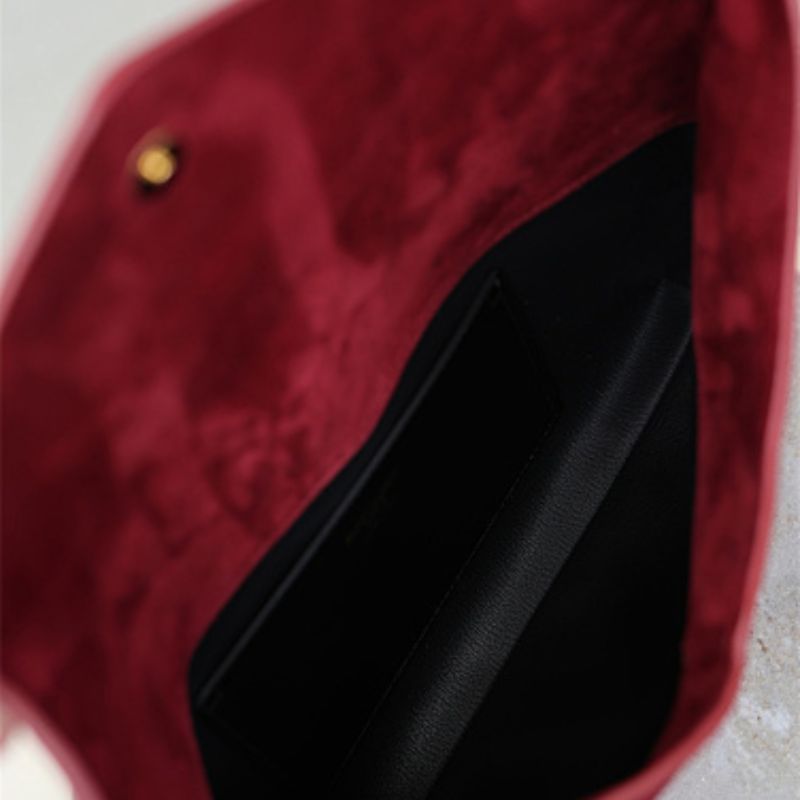 Saint Laurent Cassandre Clutch in Deep Haute Red