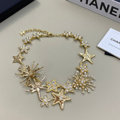Chanel Comet Burst Star Collar Necklace