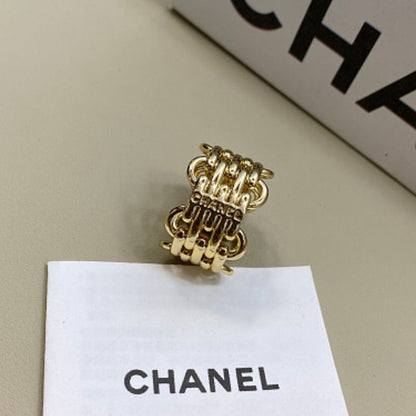 Chanel triple-row chain ring,