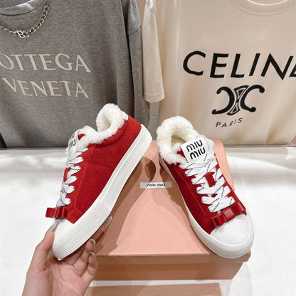 Miu Miu Shearling Fur Sneakers