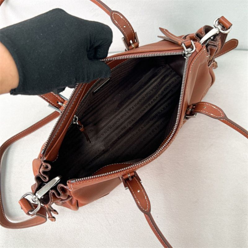 Prada Bonnie Medium Leather Tote Bag.