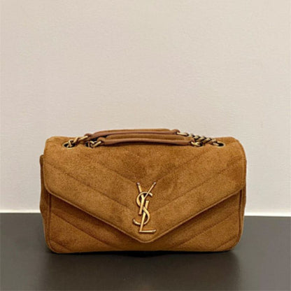 Saint Laurent  Loulou Small in suede bag.