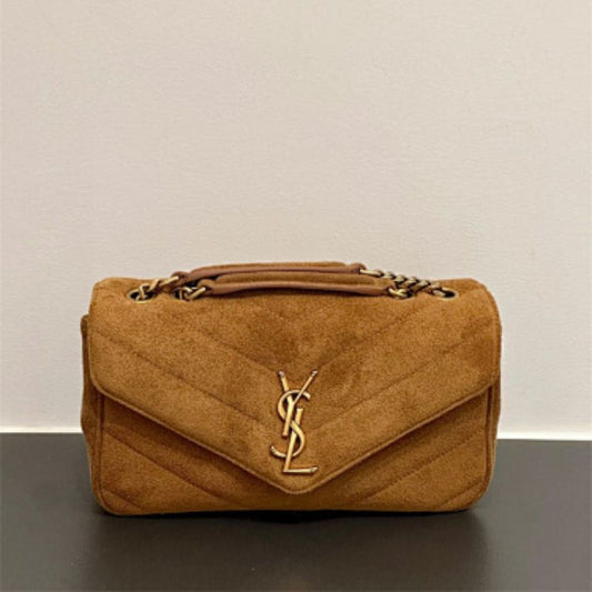 Saint Laurent  Loulou Small in suede bag.