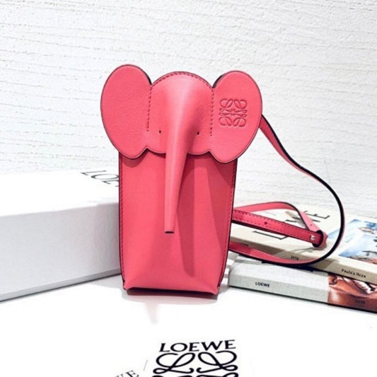 Loewe Elephant Pocket bag in a bright pink