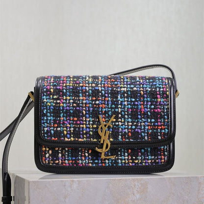 Saint Laurent Solferino Small Satchel Bag in a multicolor