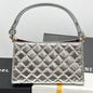 Chanel 26X Holiday Limited Edition Quilted Hobo Bag in metallic silver.