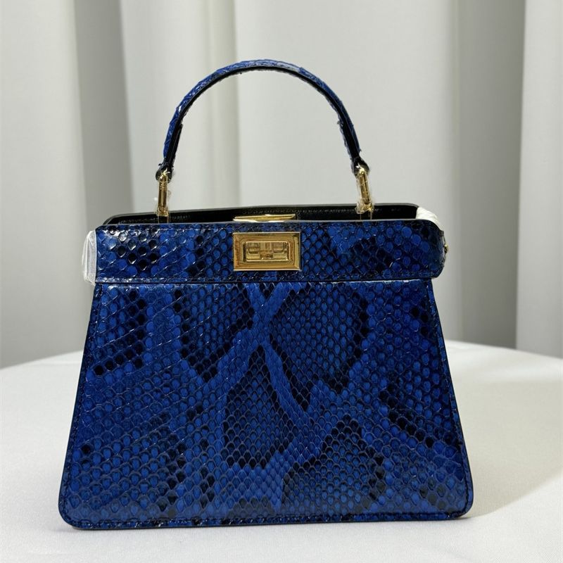 Fendi Peekaboo blue python snakeskin ISeeU Small