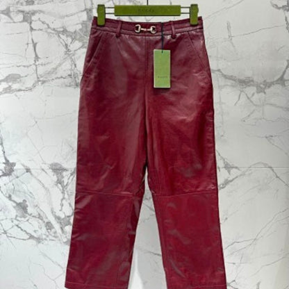 Gucci Leather Pant with Horsebit