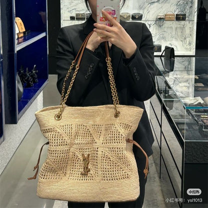 Saint Laurent Jamie Shopping bag in raffia