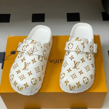 Louis Vuitton LV Cosy Flat Comfort Clogs in white