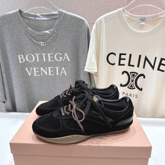 Miu Miu Gymnasium Suede Sneakers.
