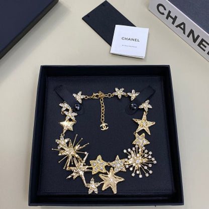 Chanel Comet Burst Star Collar Necklace