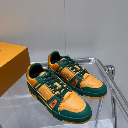 Louis Vuitton Trainer Green Orange Men's.
