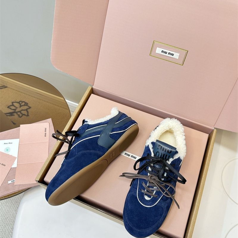 Miu Miu Plume Suede Sneakers