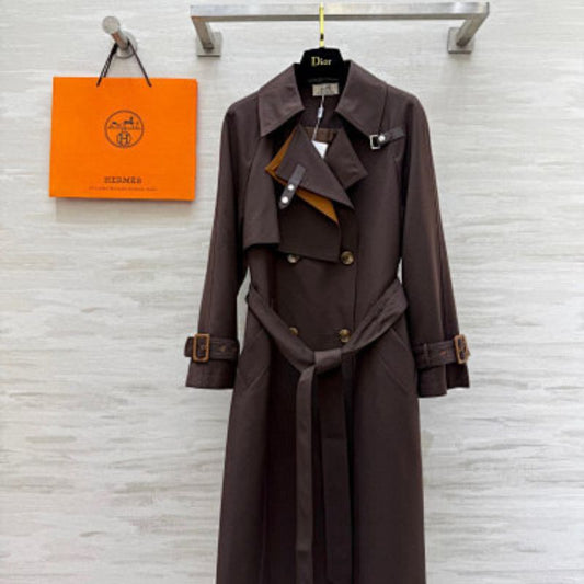 Hermès double-breasted style trench coat