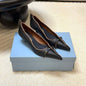 Prada Antiqued Leather Pumps