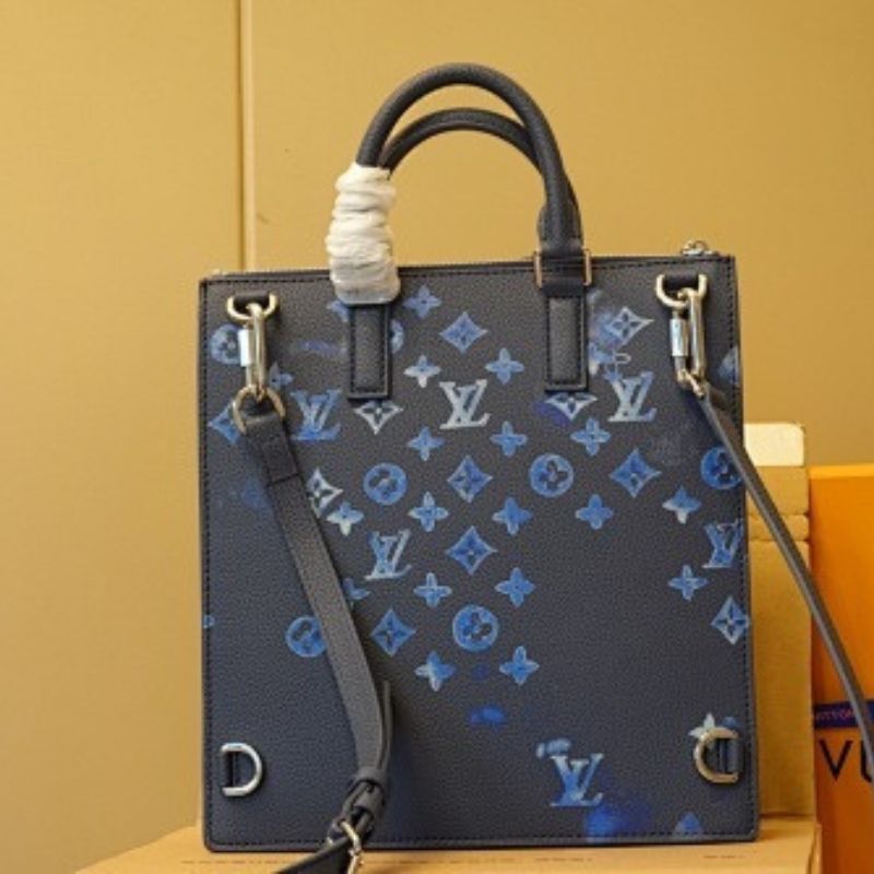 Louis Vuitton Sac Plat Zippé in the Blue Ink Watercolor Monogram finish.