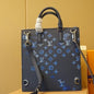 Louis Vuitton Sac Plat Zippé in the Blue Ink Watercolor Monogram finish.