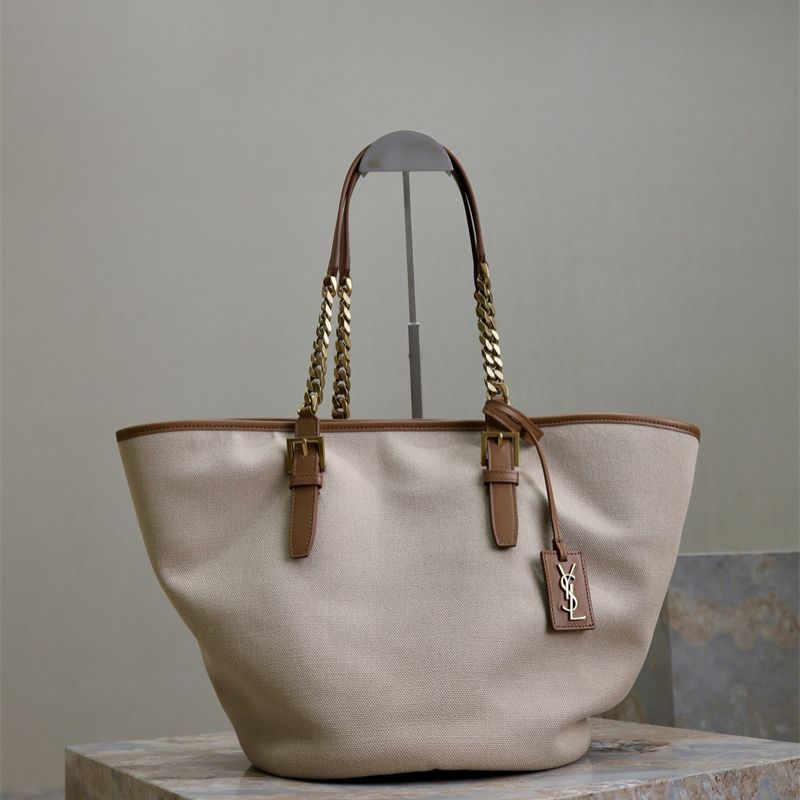 Saint Laurent Cassandre-tag canvas tote bag