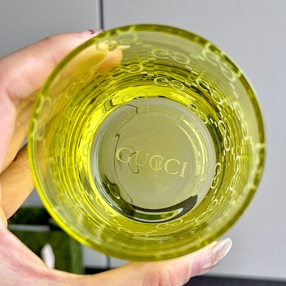 Gucci yellow-tinted crystal tumblers,