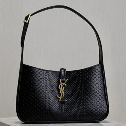 Saint Laurent Le 5 à 7 Hobo in python-embossed leather